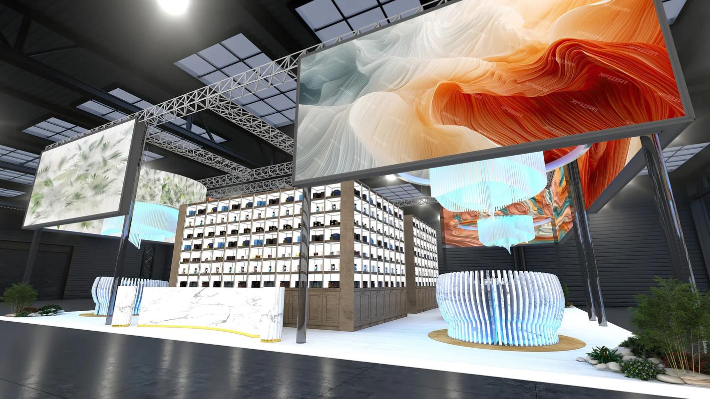 深圳廣州展覽會展臺設(shè)計策劃搭建效果圖欣賞